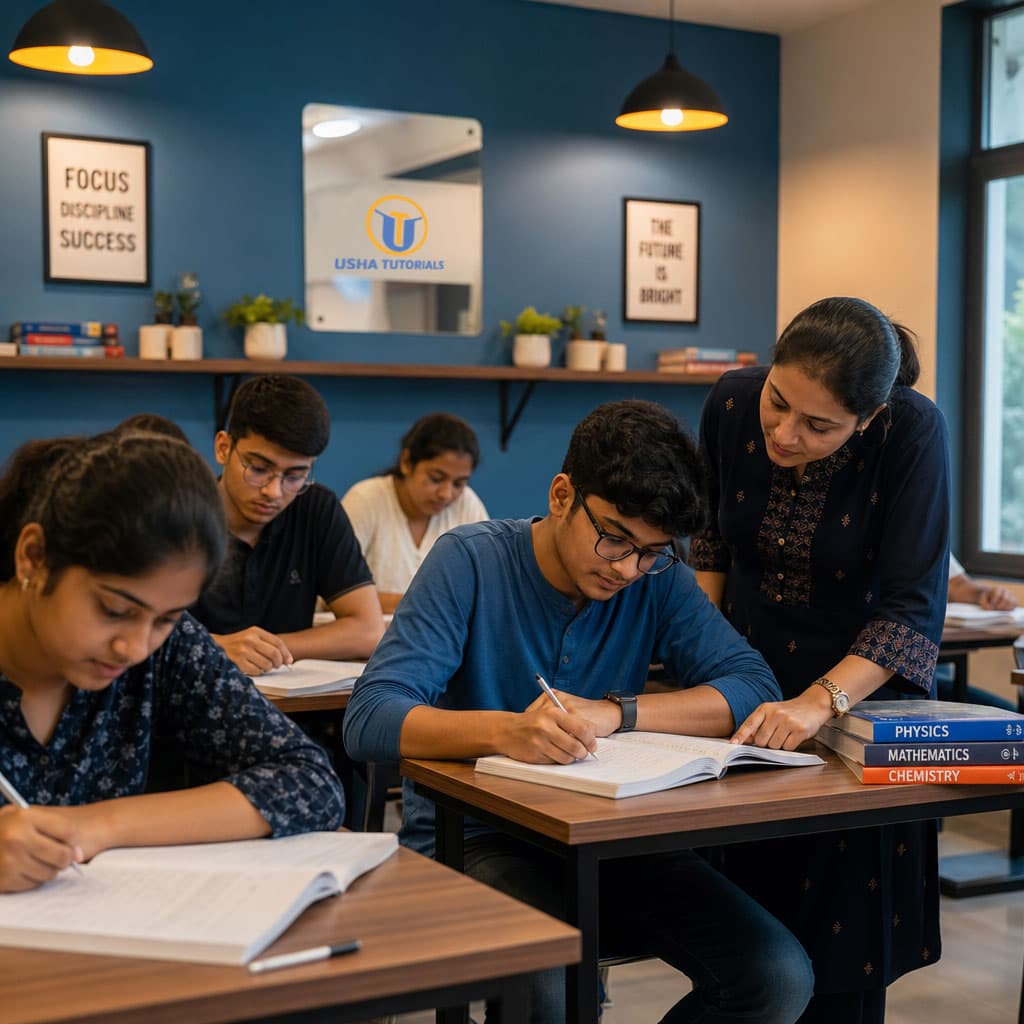 Students studying together with personalised attention from tutor at best tuition classes in Parsik Nagar Kalwa